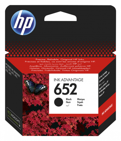 Cartuse de cerneala - HP 652 Black Original Ink Advantage Cartridge (~360 pag)