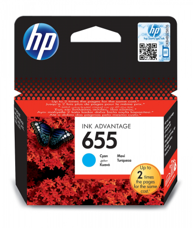 Cartuse de cerneala - HP 655 Cyan Ink Cartridge