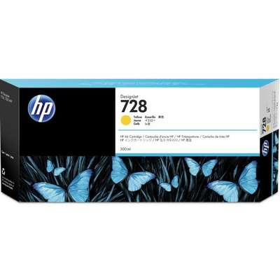 HP 728 300-ml Yellow DesignJet Ink Cartridge