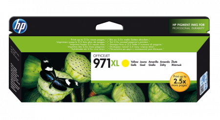 Cartuse de cerneala - HP 971XL High Yield Yellow Original Ink Cartridge (~6.6k)