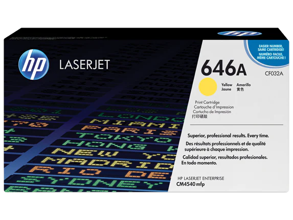 Cartuse toner - HP 646A - Color LaserJet CM4540 Yellow Print Cartridge (12.500 pag)