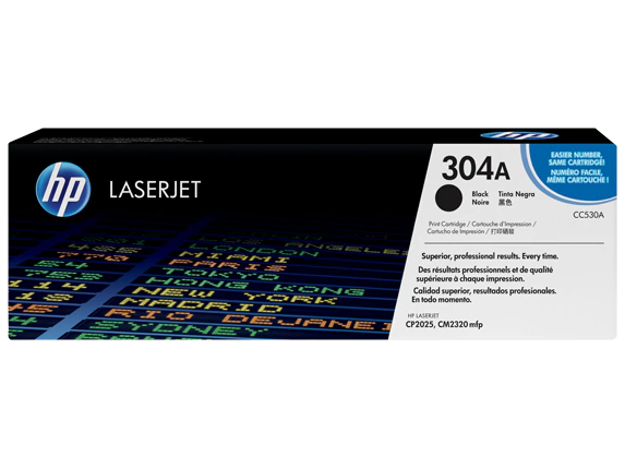 HP Color LaserJet 304A - CP2025/CM2320 Black Print Cartridge with ColorSphere Toner (3.500 pag)