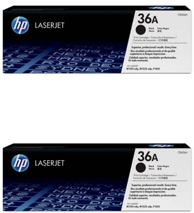 Cartuse toner - HP LaserJet 36A - CB436A Dual Pack Black Print Cartridge for LJ P1505