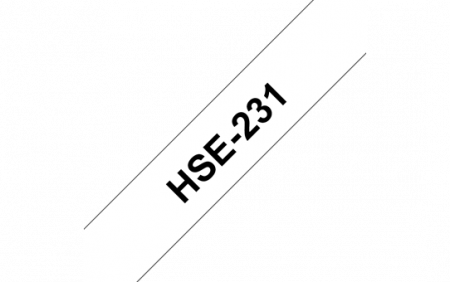 Benzi pentru etichete - HSE231 11.7mm Black on White Heat Shrink Tube