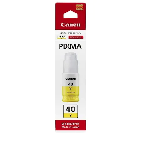 Cartuse de cerneala - INK GI-40 Y, Yellow Ink Bottle for G6040, G5040; 7.700 pag