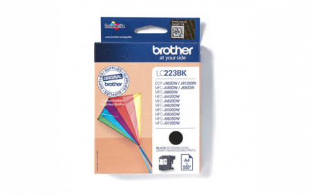LC223BK, Ink Cartridge Black, for DCP-J4120DW/MFC-J4420DW/MFC-J4620DW/MFC-J5320DW/MFC-J5620DW/MFC-J5720DW (550 pagini) [0]