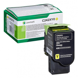 Cartuse toner - Lexmark C242XY0 Yellow Extra High Yield Return Programme Toner Cartridge 3,500 pages pt. C2425dw / C2535dw / MC2425adw / MC2535adwe / MC2640adwe