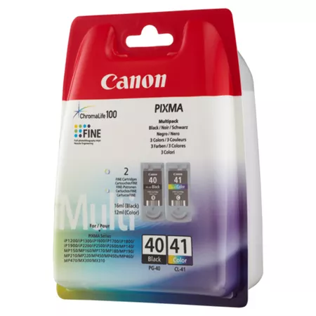 PG-40 + CL-41 Ink Value Pack (Black & Colour Cartridges)