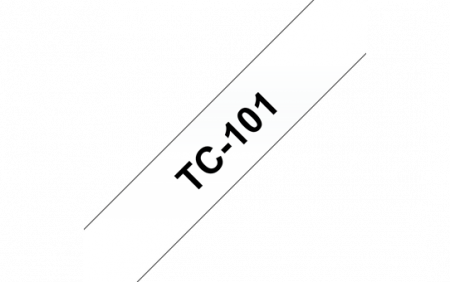 Benzi pentru etichete - TC101 12mm BLACK  ON CLEAR TAPE