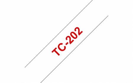 Benzi pentru etichete - TC202 12mm RED ON WHITE TAPE
