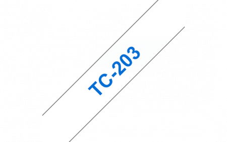 Benzi pentru etichete - TC203 12mm BLUE ON WHITE TAPE