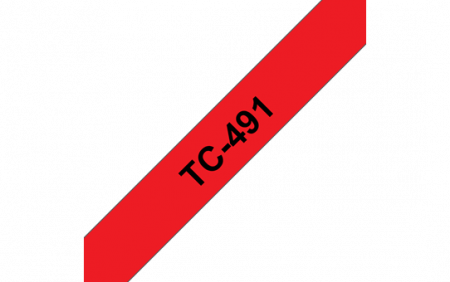 TC491 9mm BLACK ON RED TAPE