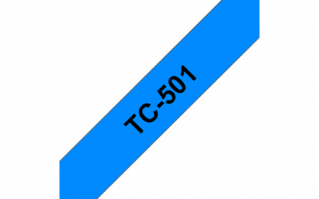 Benzi pentru etichete - TC501 12mm BLACK ON BLUE TAPE