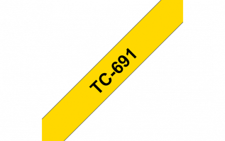 Benzi pentru etichete - TC691 9mm BLACK ON YELLOW TAPE