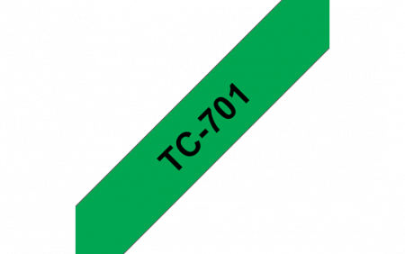 Benzi pentru etichete - TC701 12mm BLACK ON GREEN TAPE
