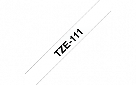 TZE111 6mm BLACK ON CLEAR