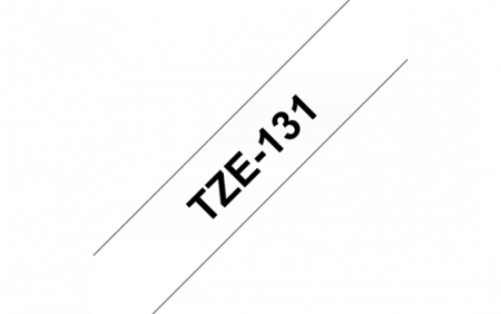 TZE131 12mm BLACK ON CLEAR