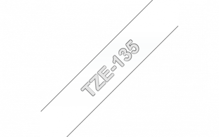 TZE135 12mm WHITE ON CLEAR