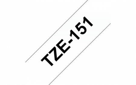 TZE151 24mm BLACK ON CLEAR