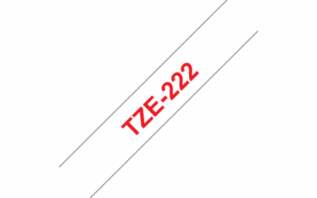 Benzi pentru etichete - TZE222 9mm RED ON WHITE