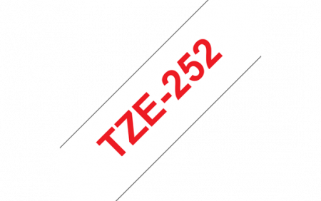 Benzi pentru etichete - TZE252 24mm RED ON WHITE