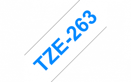 Benzi pentru etichete - TZE263 36mm BLUE ON WHITE