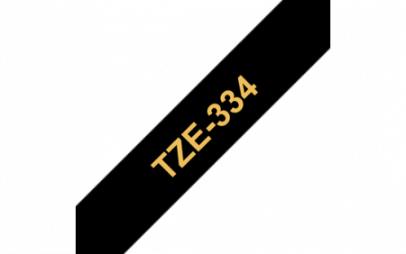 TZE334 12mm GOLD ON BLACK