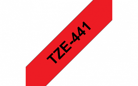 Benzi pentru etichete - TZE441 18mm BLACK ON RED