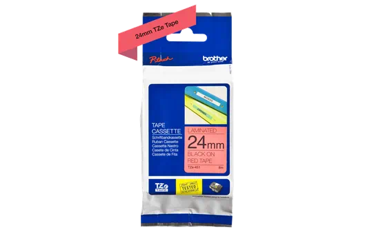 TZE451 24mm BLACK ON RED [2]