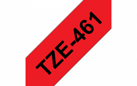 Benzi pentru etichete - TZE461 36mm BLACK ON RED
