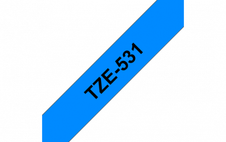 Benzi pentru etichete - TZE531 12mm BLACK ON BLUE