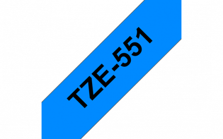 Benzi pentru etichete - TZE551 24mm BLACK ON BLUE