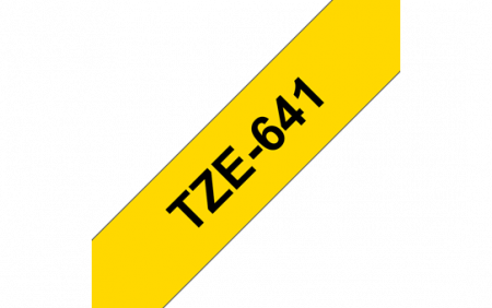 Benzi pentru etichete - TZE641 18mm BLACK ON YELLOW
