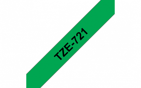 Benzi pentru etichete - TZE721 9mm BLACK ON GREEN