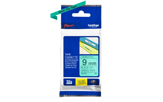 TZE721 9mm BLACK ON GREEN [2]