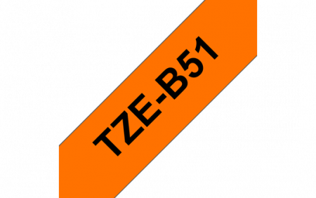 Benzi pentru etichete - TZEB51 24mm BLACK ON FLUO. ORANGE