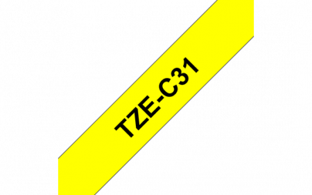 Benzi pentru etichete - TZEC31 12mm BLACK ON FLUO. YELLOW