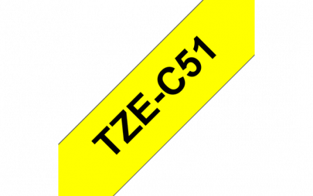 Benzi pentru etichete - TZEC51 24mm BLACK ON FLUO. YELLOW