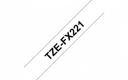 Benzi pentru etichete - TZEFX221 9mm BLACK  ON WHITE FLEXIBLE ID