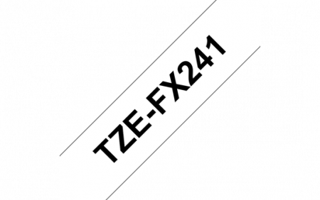 Benzi pentru etichete - TZEFX241 18mm BLACK  ON WHITE FLEXIBLE ID