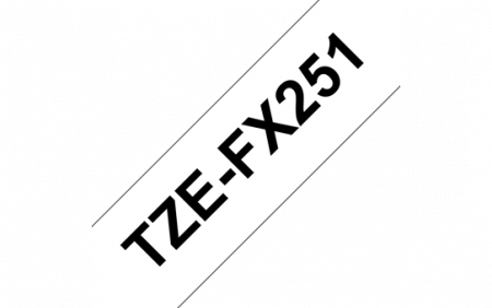 Benzi pentru etichete - TZEFX251 24mm BLACK  ON WHITE FLEXIBLE ID
