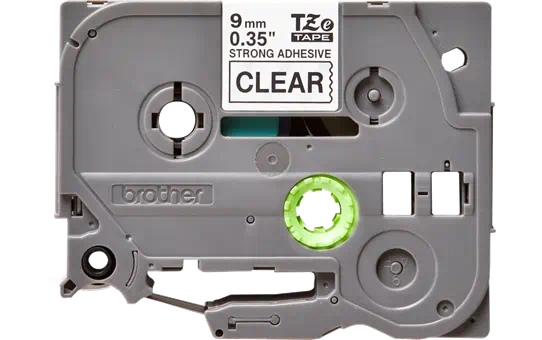 TZES121 9mm BLACK  ON CLEAR ADHESIVE TAPE [1]