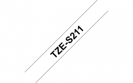TZES211 6mm BLACK  ON WHITE ADHESIVE TAPE [0]