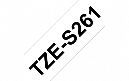 TZES261 36mm BLACK  ON WHITE ADHESIVE TAPE