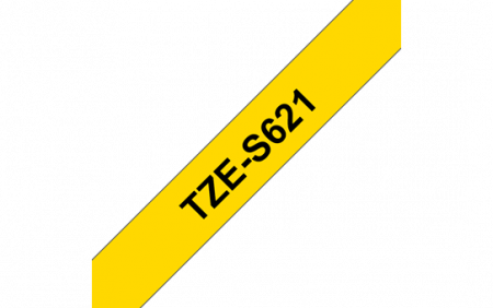 Benzi pentru etichete - TZES621 9mm BLACK ON YELLOW ADHESIVE TAPE