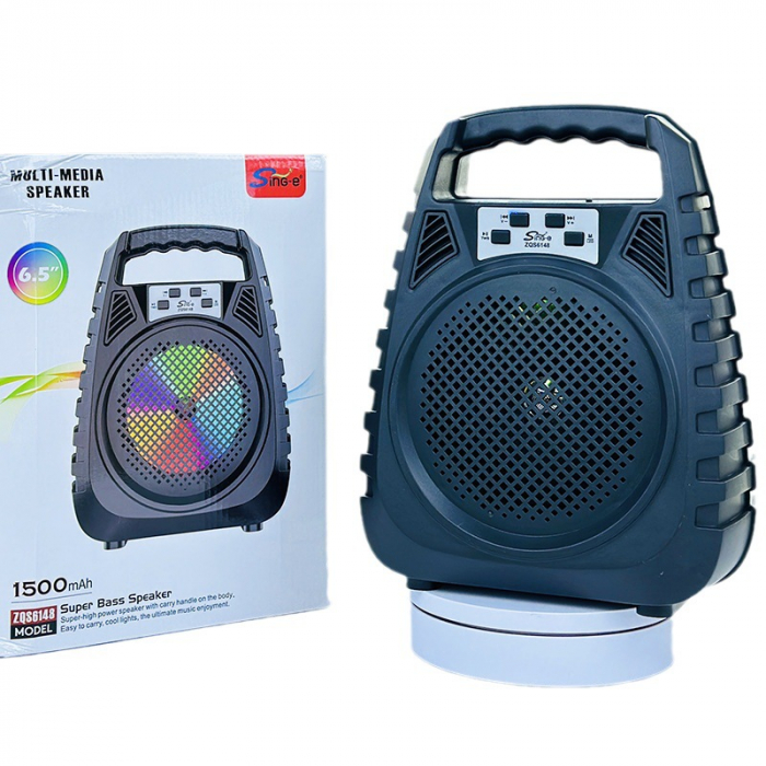 Boxă Portabilă Bluetooth ZQS 6148 cu Lumină LED RGB și Sunet Puternic Engross [1]