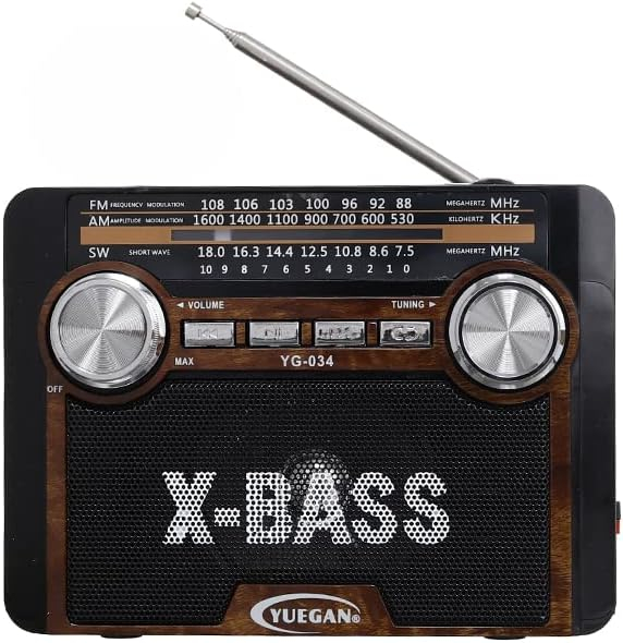 Radio portabil reîncărcabil Yuegan YG-034 AM/FM, MP3, USB/SD/TF, Maro Engross [1]