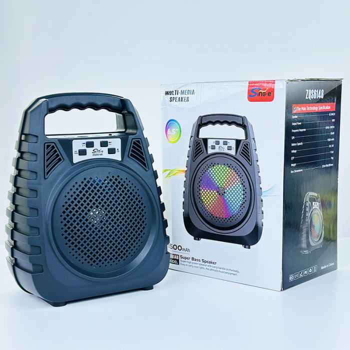Boxă Portabilă Bluetooth ZQS 6148 cu Lumină LED RGB și Sunet Puternic Engross [4]