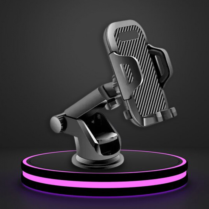 Suport Auto Telefon CZ-3115 cu Gât Flexibil, Micro USB și Prindere Bord/Parbriz – ENGRO [3]