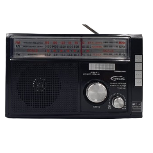 Difuzor portabil retro X-Bass YG251 cu radio AM/FM, Bluetooth, panou solar și lanternă, Engross [1]